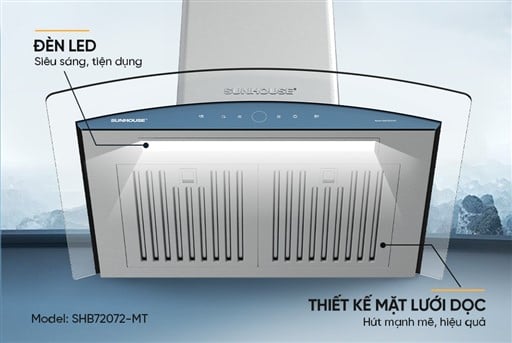 Máy hút mùi kính cong Sunhouse SHB72072-MT – ảnh 7