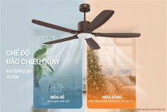 Quạt trần 5 cánh có đèn Sunhouse apex APF7682B ảnh 6
