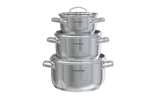 Bộ nồi inox 304 Sunhouse healthy SHG605