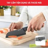  Dao làm bếp phủ Titanium bản lớn Santoku Tefal Fresh Kitchen K1220104 - 12cm 