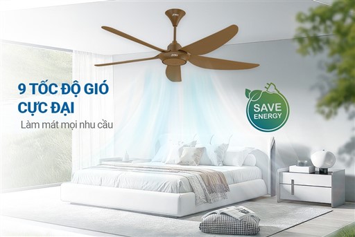 Quạt trần 5 cánh Sunhouse apex APF7667YB – ảnh 8