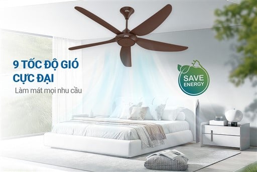 Quạt trần 5 cánh Sunhouse apex APF7667B – ảnh 8
