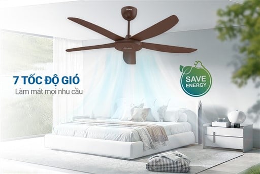Quạt trần 5 cánh Sunhouse apex APF7665B – ảnh 8