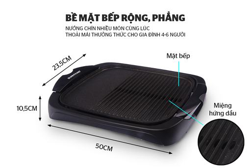Bếp nướng điện Sunhouse SHD4602 – ảnh 3