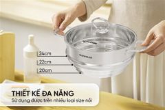 Xửng đa năng inox Sunhouse eco SHG105-24 ảnh 5