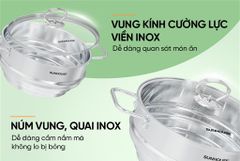 Xửng đa năng inox Sunhouse eco SHG105-24 ảnh 6