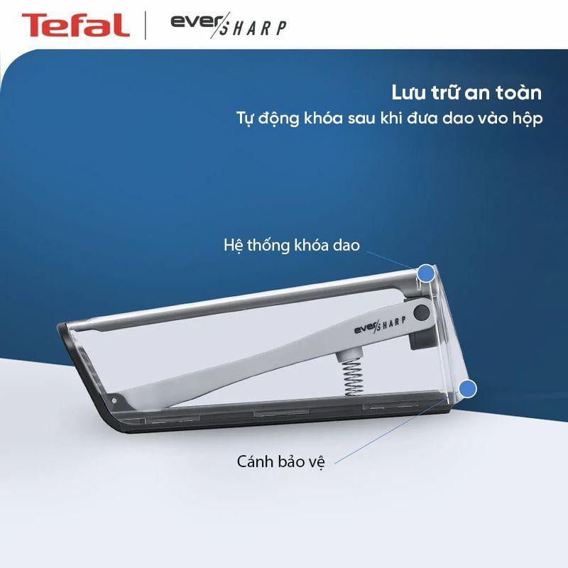 Dao làm bếp tích hợp dụng cụ mài chuyên dụng Tefal Ever Sharp K2569004 - 16,5cm – ảnh 4