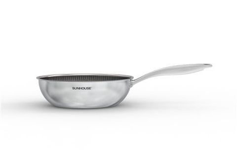 Chảo xào inox liền đáy hybrid Sunhouse IN26M8