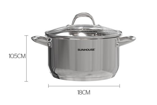 Nồi inox 3 đáy Sunhouse SHG301-18