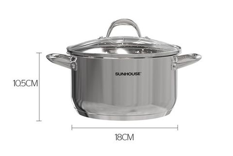 Nồi inox 3 đáy Sunhouse SHG301-18