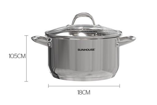 Nồi inox 3 đáy Sunhouse SHG301-18