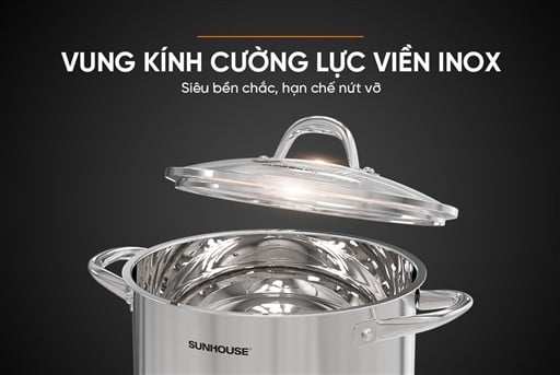 Nồi inox 3 đáy Sunhouse SHG301-28 – ảnh 8