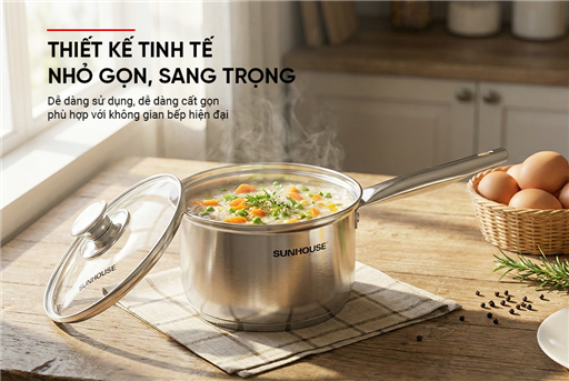 Quánh inox nắp kính Sunhouse SHG-MP14A – ảnh 5