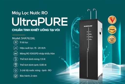 Máy lọc nước RO ultrapure Sunhouse 11 lõi SHA76226L – ảnh 8