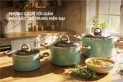 Bộ nồi chống dính đáy từ Sunhouse eco SHG1122MC ảnh 6