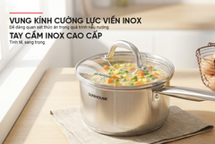 Quánh inox nắp kính Sunhouse SHG-MP16I ảnh 5