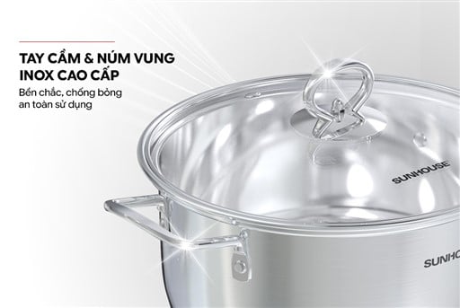 Nồi inox 3 đáy Sunhouse SHG338-20 – ảnh 7