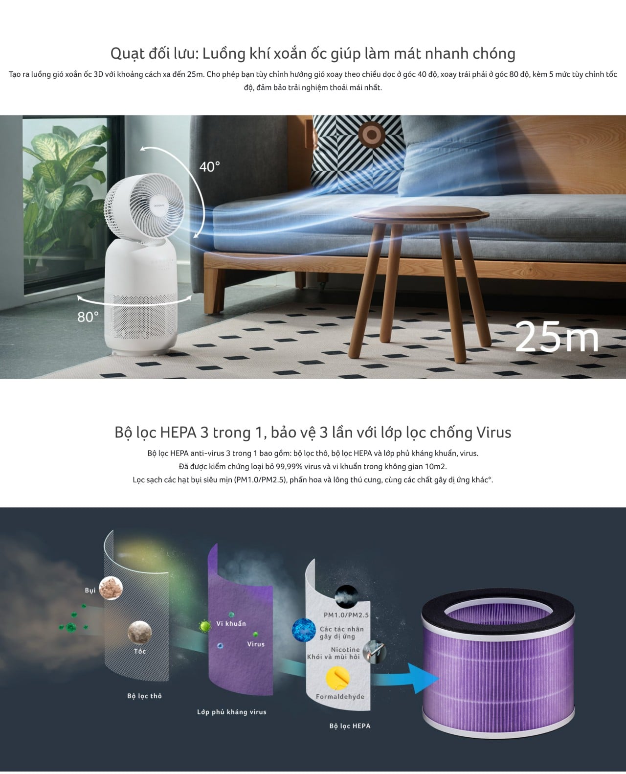 Máy lọc không khí Acerpure COOL C3 3in1 – ảnh 8