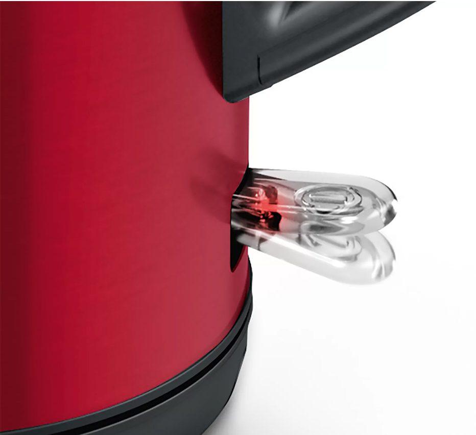 Thép không gỉ bền chắc – Đồ gia dụng Bosch TWK4P434 Ấm Siêu Tốc 1.7L Red