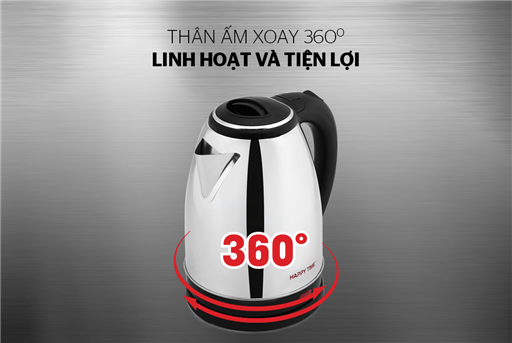 Ấm siêu tốc inox 1.8L happy time HTD1081 – ảnh 3