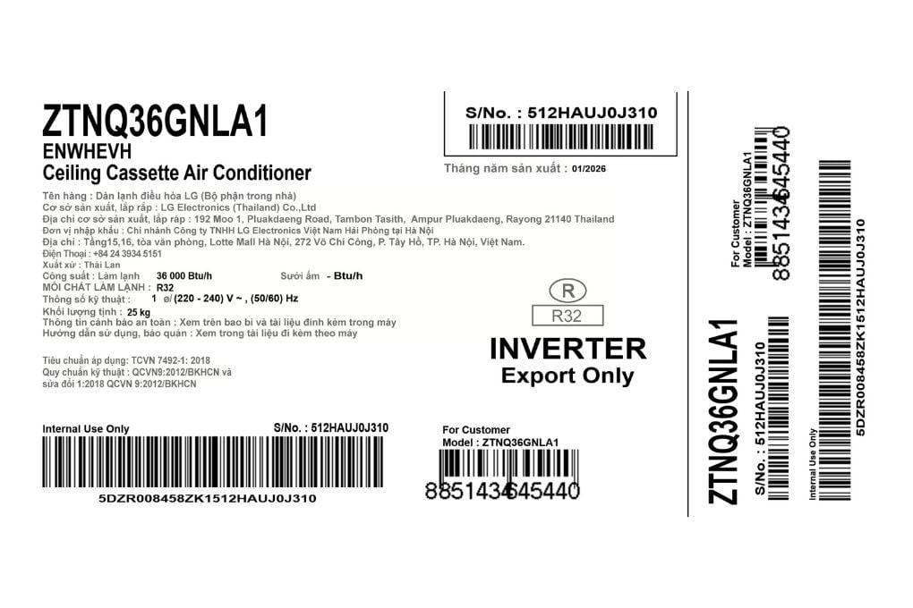 Máy lạnh LG ZTNQ36GNLA1 3 pha - công nghệ