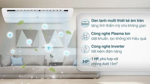 Dàn lạnh Multi LG Inverter 1.0 HP AMNQ09GTUA0/PT-UAHW0