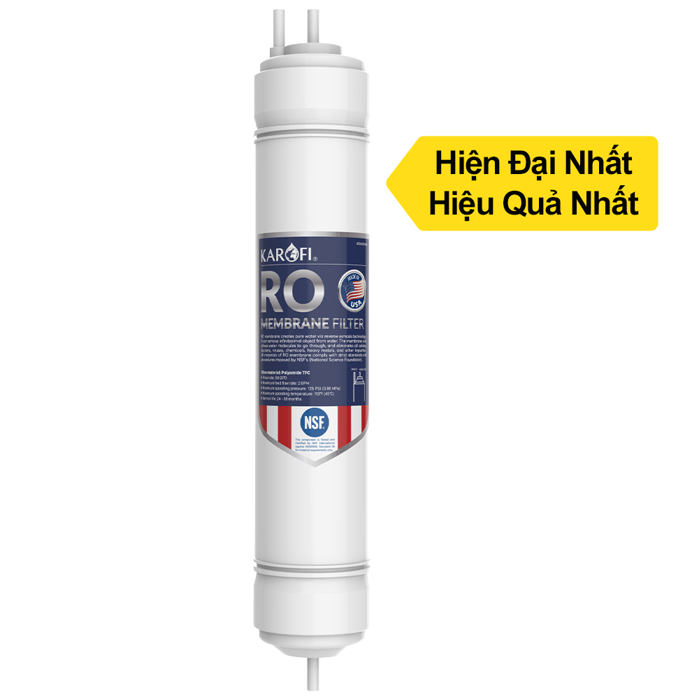  Màng RO Mỹ 100 GPD KAROFI thay nhanh 