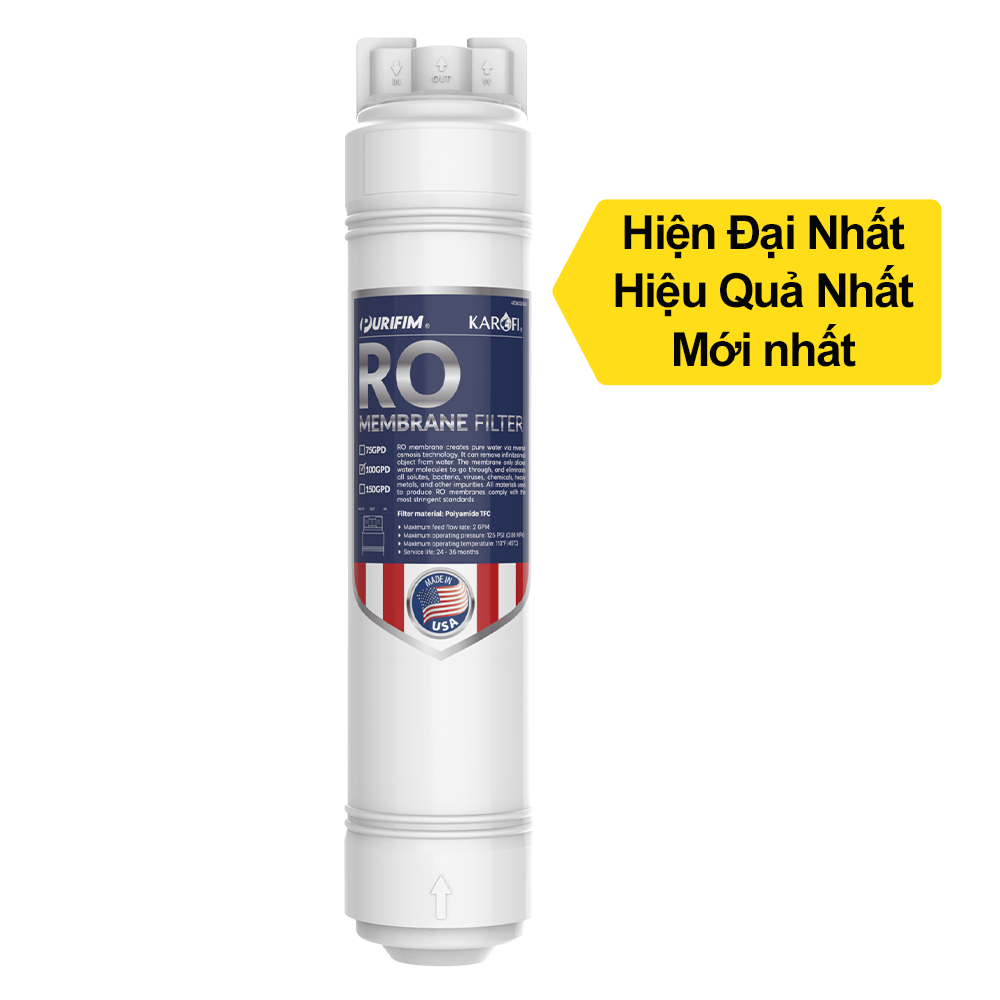  Màng RO Mỹ 100 GPD KAROFI - Smart Connect 