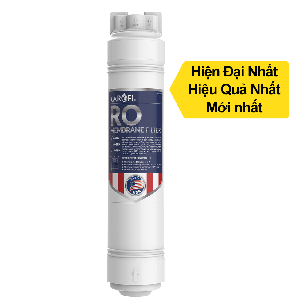  Màng RO Mỹ 50 GPD KAROFI - Smart Connect 