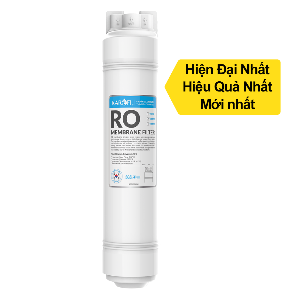 Màng RO Hàn 100 GPD KAROFI - Smart Connect