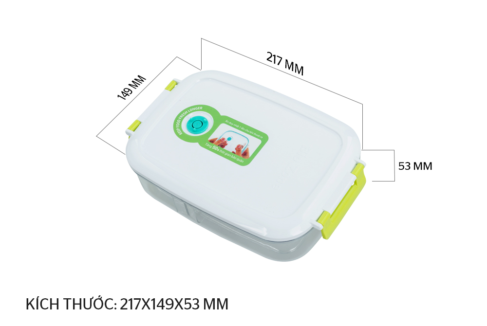 Hộp bảo quản thực phẩm thông minh biozone 900ML KB-SM900S2 – ảnh 8