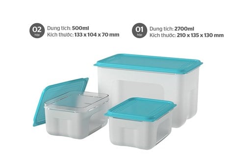 Bộ 3 hộp bảo quản thực phẩm biozone KB-ST3P01 – ảnh 3