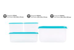 Bộ 4 hộp bảo quản thực phẩm biozone KB-ST4P01 ảnh 2