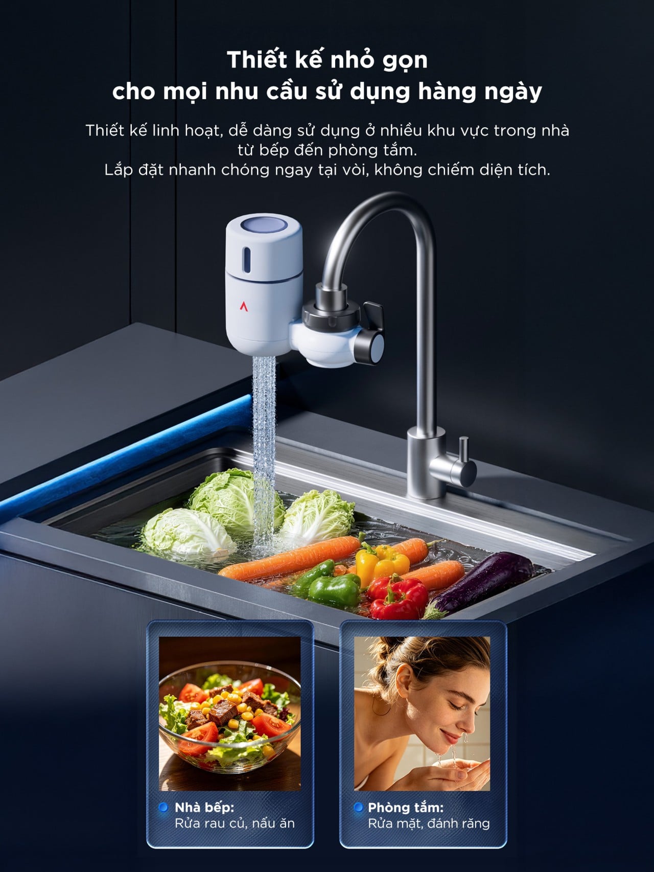 Đầu lọc nước tại vòi ANJIER CF30 – ảnh 6