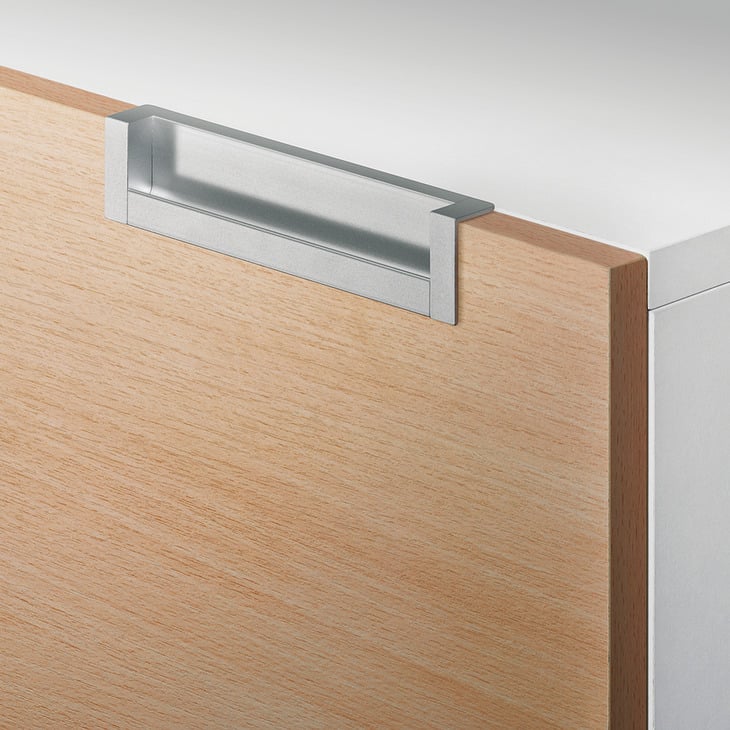 Tay Nắm Tủ Âm 110mm Hafele 151.99.901 - Tay nắm âm Hafele 151.99.901 – cỡ nhỏ của dòng 151.99