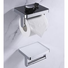 Giá Treo Giấy Vệ Sinh Mặt Kính Đen Hafele 495.80.233 ảnh 2