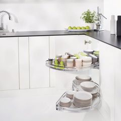 Bộ Rổ Góc Lemans II Trắng Xoay Phải Hafele 541.32.670 ảnh 3