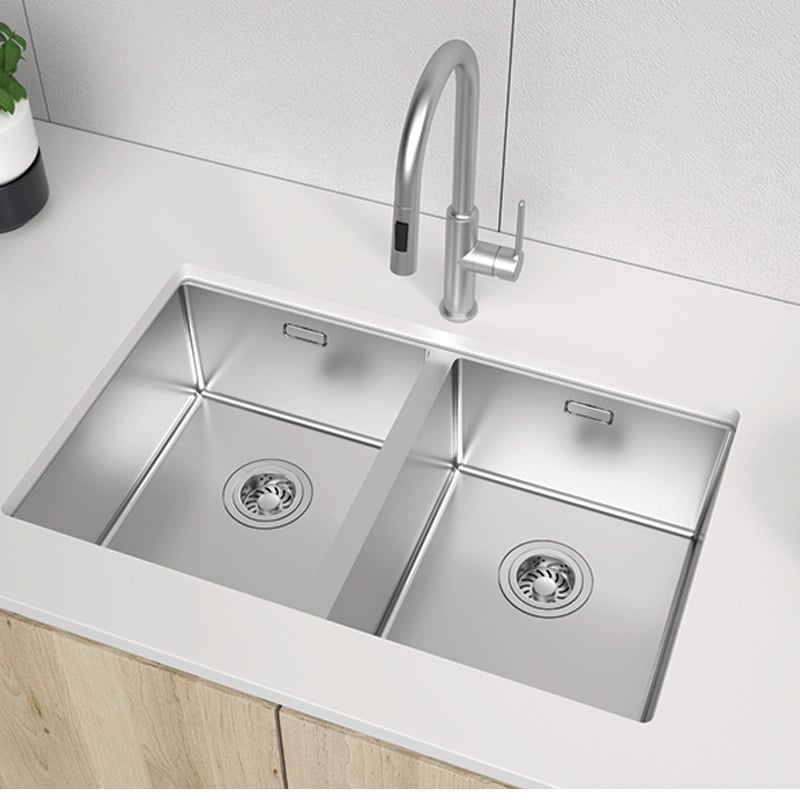 Chậu Rửa Chén Bát Inox HS24-SSN2S-750 Hafele 567.24.427 - Chậu rửa chén bát inox HS24-SSN2S-750 567.24.427 được làm từ gì?