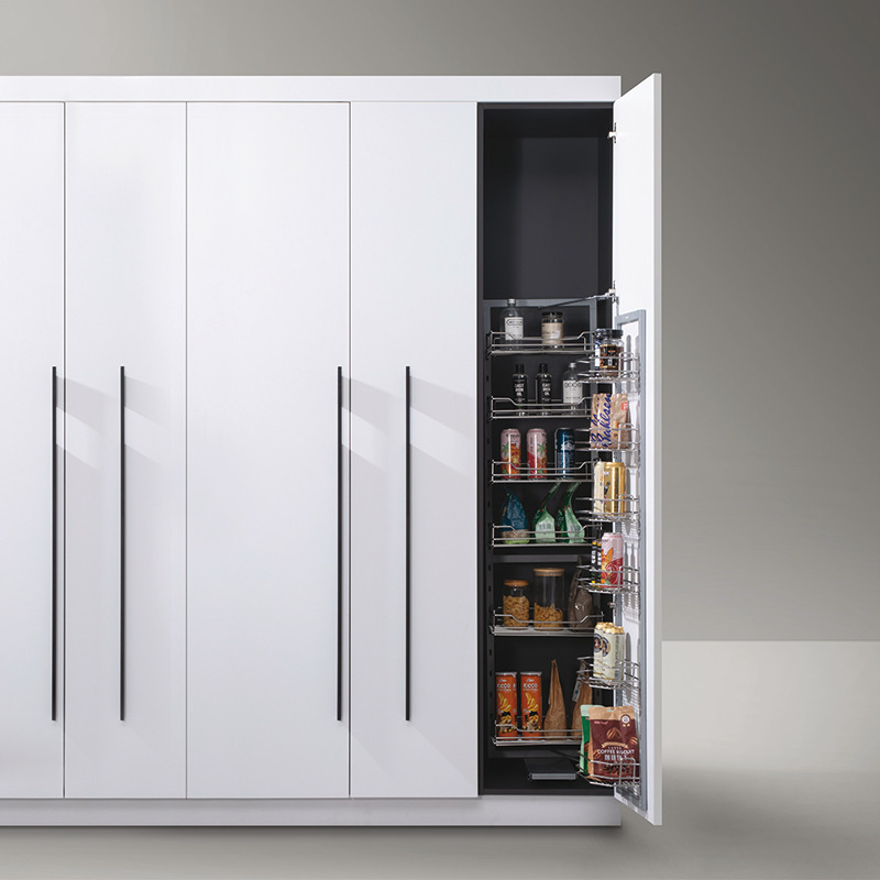 Tủ Đồ Khô Cánh Mở Xoay Dolce 450mm Hafele 548.65.073 - Cánh mở xoay: lựa chọn khi giữ nguyên tủ bản lề
