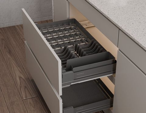Rổ Kéo Trên Cho Bát Đĩa Dining Agent 700mm Hafele 545.14.307