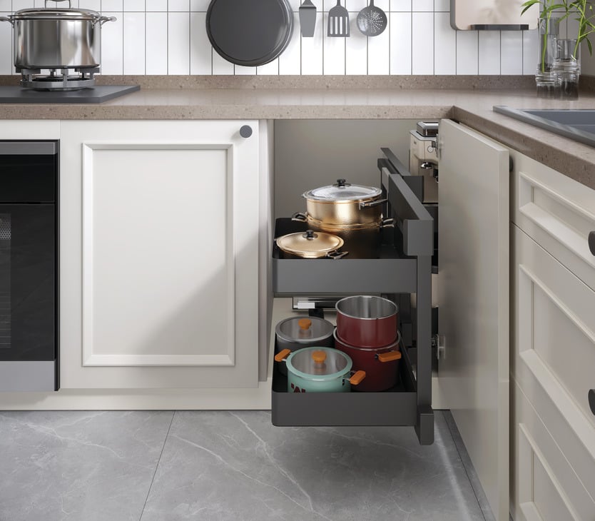 Bộ Rổ Góc Corner Agent 900mm Hafele 545.14.339 – ảnh 6