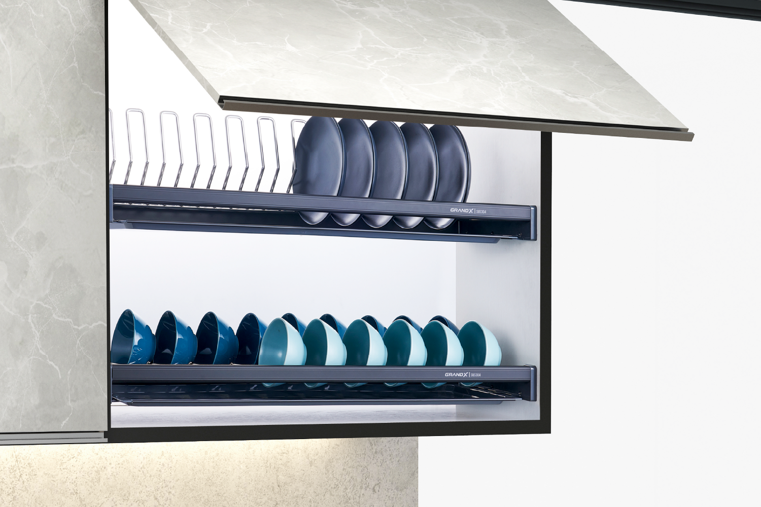Giá bát đĩa cố định nan Oval SUS304 GrandX XF.90M1 – ảnh 2