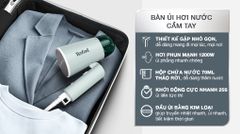 Bàn ủi hơi nước cầm tay Tefal Origin Travel DT1024K0 xanh xám