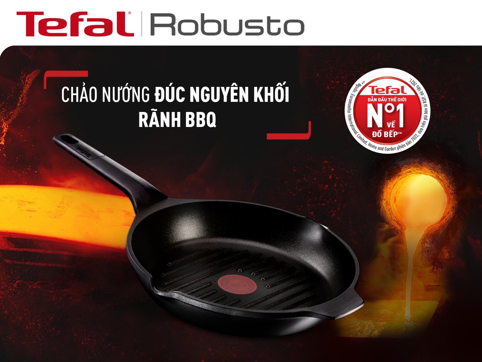 Chảo đúc cao cấp nướng Tefal Chảo đúc cao cấp nướng Tefal