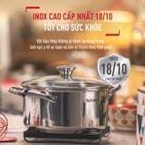  Bộ nồi chảo Tefal Inox cao cấp Cook Eat B922S784 (16, 20, 24, 28cm) 