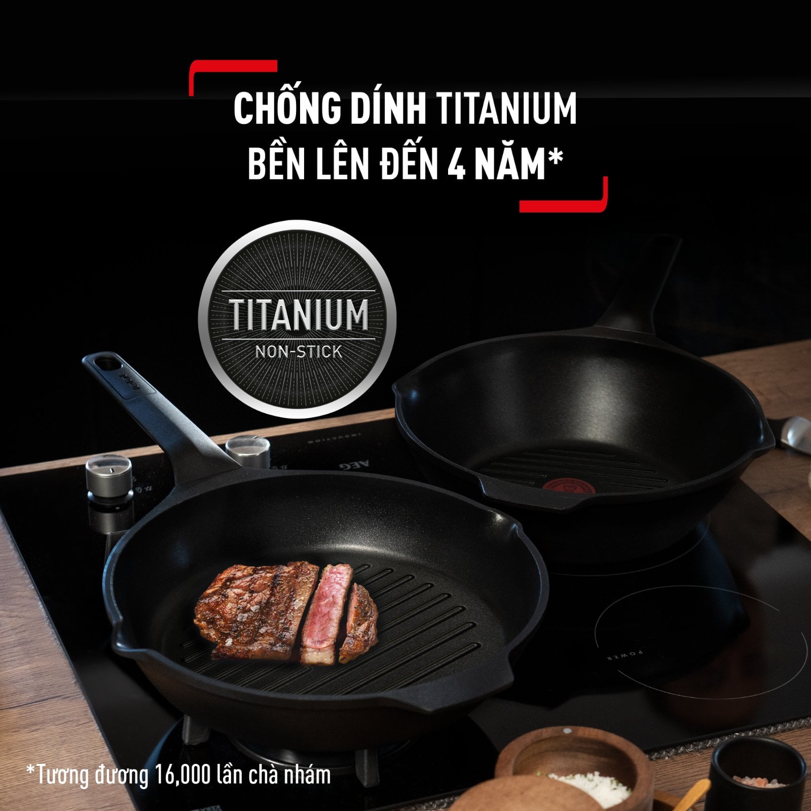 Thiết kế Chảo đúc cao cấp nướng Tefal Thiết kế Chảo đúc cao cấp nướng Tefal