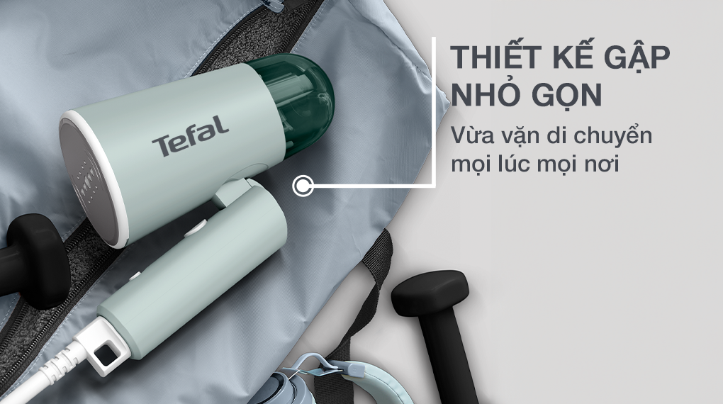 Bàn ủi hơi nước cầm tay Tefal Origin Travel DT1024K0 xanh xám – ảnh 6