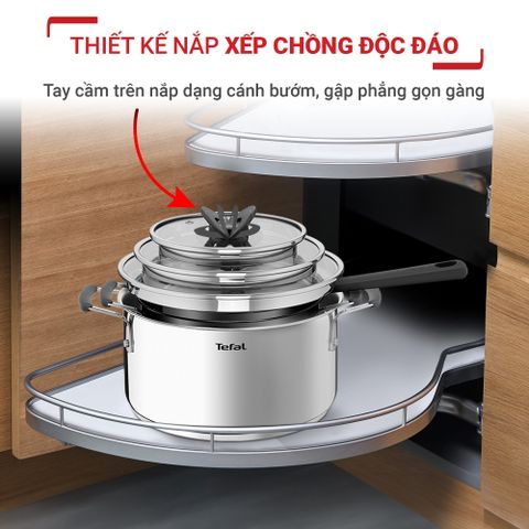 Nồi Inox Tefal Optispace cao cấp 24cm