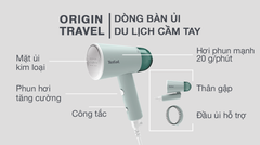 Bàn ủi hơi nước cầm tay Tefal Origin Travel DT1024K0 xanh xám ảnh 5