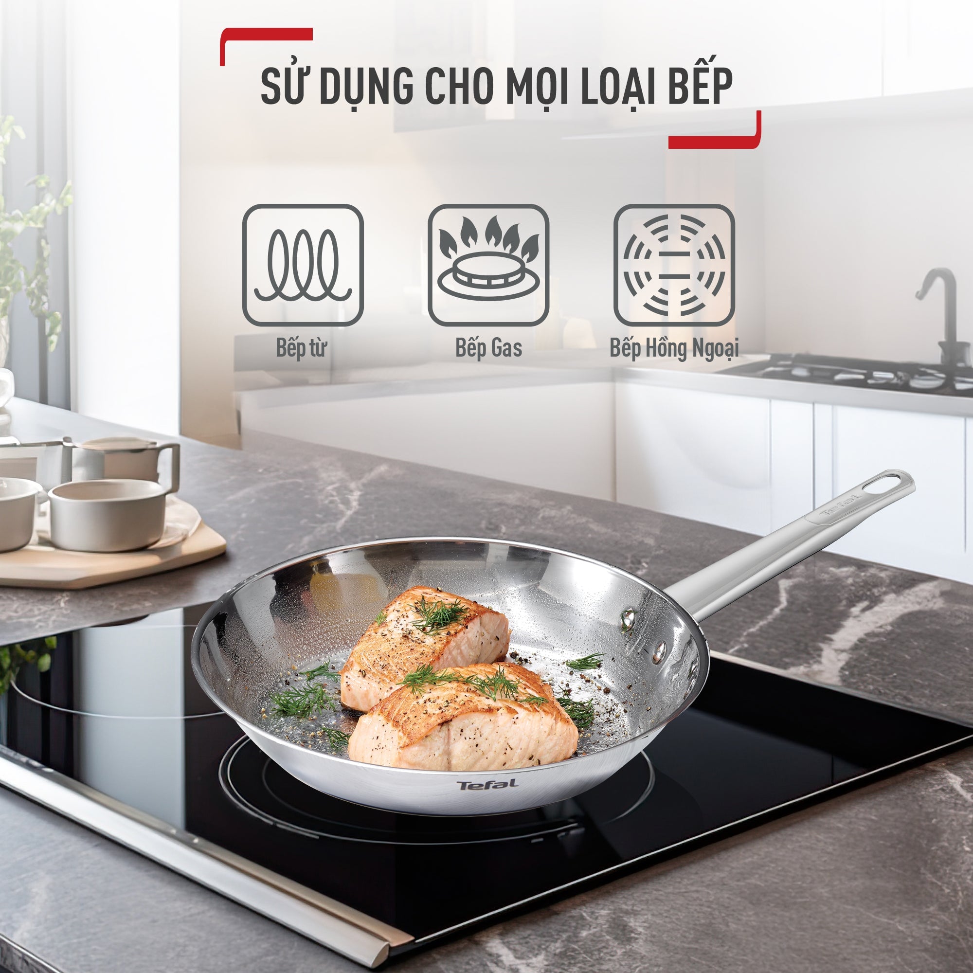 Chảo Inox cao cấp Professional Tefal 20/24/26/28cm B9210595 – ảnh 6